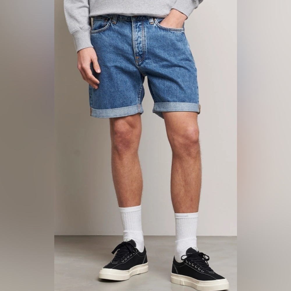Nudie Jeans Josh Denim Shorts 34